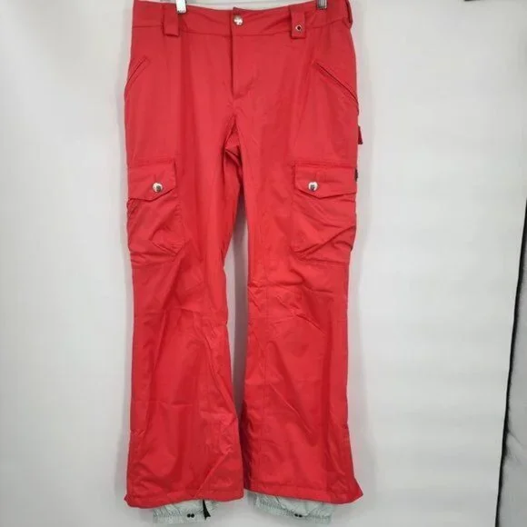BURTON Dry Ride Ladies Lucky Snowboard Pants Cargo Hibiscus Pink - Main Image